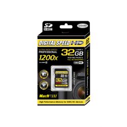 Digital Speed 1200X 32GB Professional High Speed Mach III 160MB/s Error Free (SDHC) HD Memory Card Class 10