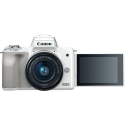 Canon EOS M50 Mirrorless Digital Camera with 15-45mm Lens (White)