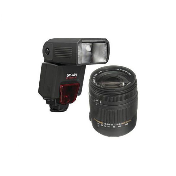 Sigma DC Macro OS HSM Lens and EF610 Flash DG ST Kit for Canon